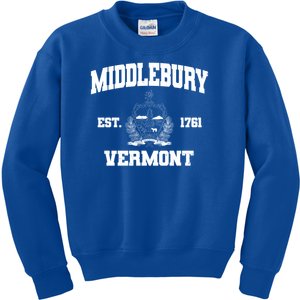 Middlebury Vermont Est 1761 Varsity Logo Kids Sweatshirt