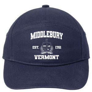 Middlebury Vermont Est 1761 Varsity Logo 7-Panel Snapback Hat