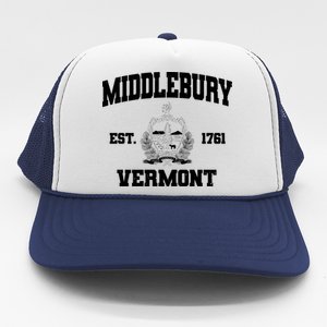 Middlebury Vermont Est 1761 Varsity Logo Trucker Hat