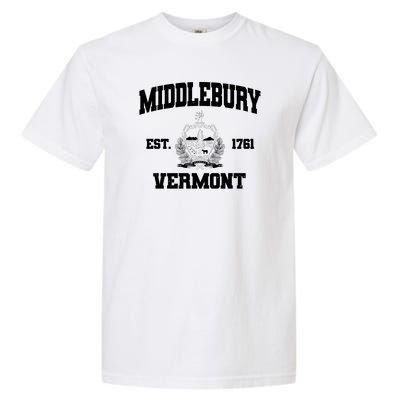 Middlebury Vermont Est 1761 Varsity Logo Garment-Dyed Heavyweight T-Shirt