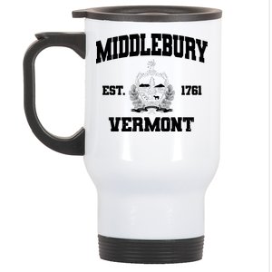 Middlebury Vermont Est 1761 Varsity Logo Stainless Steel Travel Mug