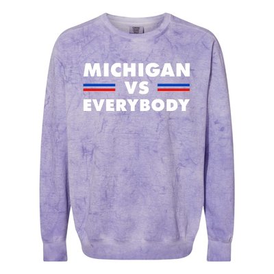 Michigan Vs Everybody Retro Colorblast Crewneck Sweatshirt