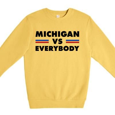 Michigan Vs Everybody Retro Premium Crewneck Sweatshirt