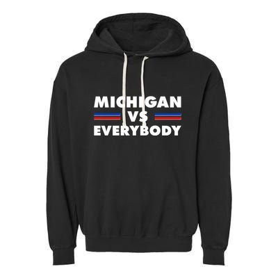 Michigan Vs Everybody Retro Garment-Dyed Fleece Hoodie