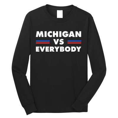 Michigan Vs Everybody Retro Long Sleeve Shirt