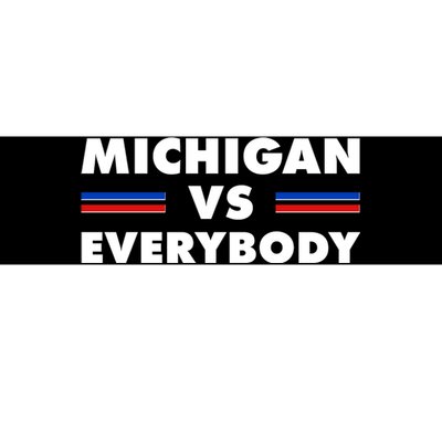 Michigan Vs Everybody Retro Bumper Sticker