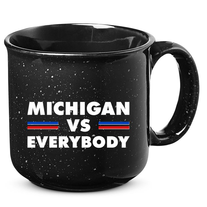 Michigan Vs Everybody Retro 15oz Campfire Ceramic Mug
