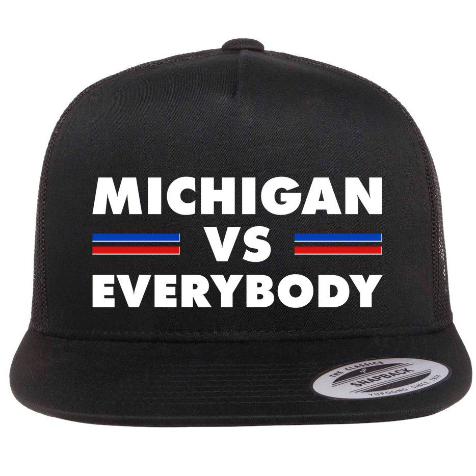 Michigan Vs Everybody Retro Flat Bill Trucker Hat