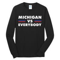 Michigan Vs Everybody Retro Tall Long Sleeve T-Shirt