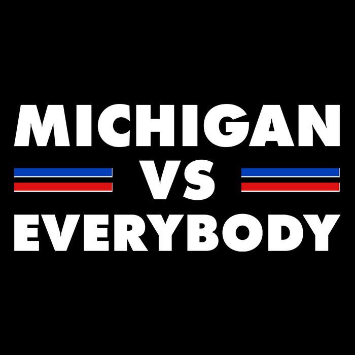 Michigan Vs Everybody Retro Magnet