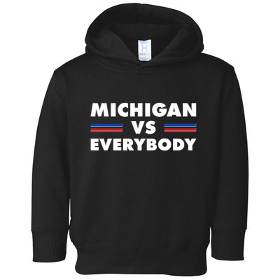 Michigan Vs Everybody Retro Toddler Hoodie