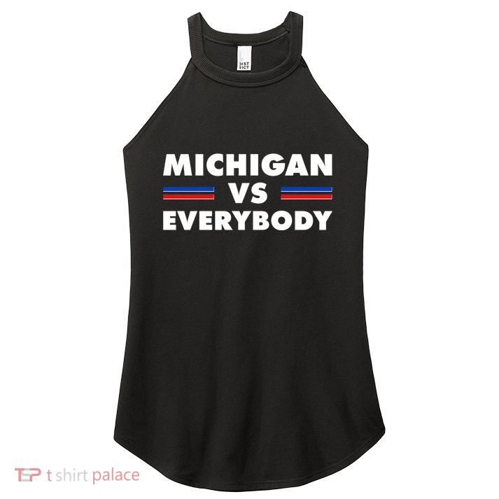Michigan Vs Everybody Retro Women's Perfect Tri Rocker Tank