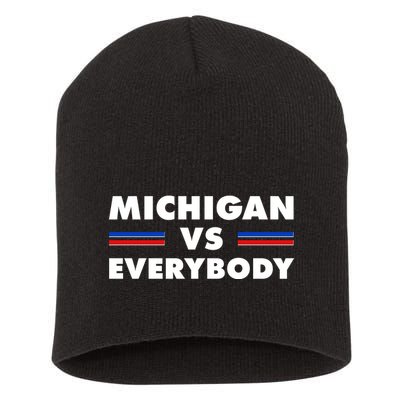 Michigan Vs Everybody Retro Short Acrylic Beanie