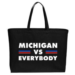 Michigan Vs Everybody Retro Cotton Canvas Jumbo Tote