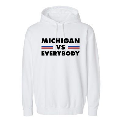 Michigan Vs Everybody Retro Garment-Dyed Fleece Hoodie