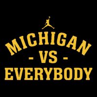 Michigan vs Everyone Everybody Quote Funny Cooling Performance Crew T-Shirt