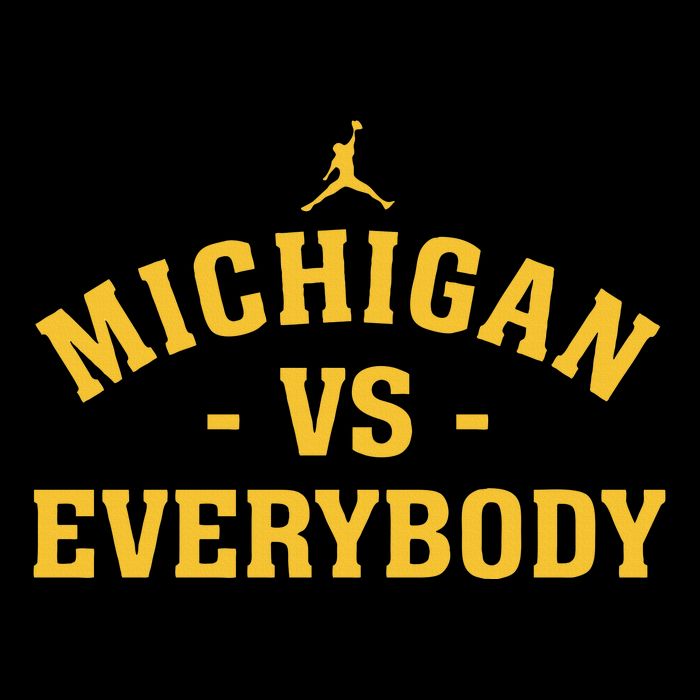 Michigan vs Everyone Everybody Quote Funny Cooling Performance Crew T-Shirt