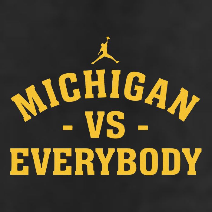 Michigan vs Everyone Everybody Quote Funny Adult Drive Performance Visor