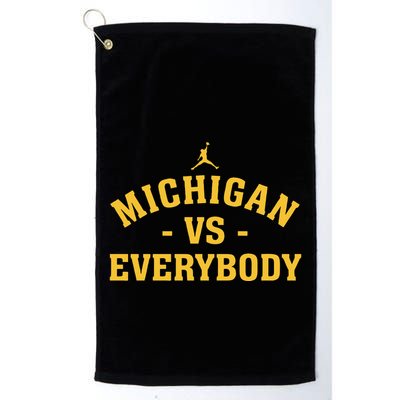 Michigan vs Everyone Everybody Quote Funny Golf Towel