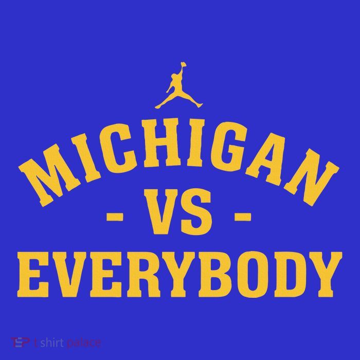 Michigan vs Everyone Everybody Quote Funny 16 in Basic Backpack