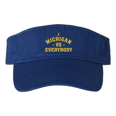 Michigan vs Everyone Everybody Quote Funny Valucap Bio-Washed Visor