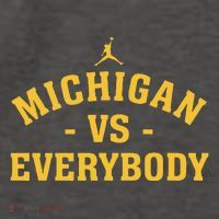 Michigan vs Everyone Everybody Quote Funny Vector Backpack