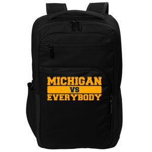 Michigan Versus Everybody Football Sports Fan Impact Tech Backpack