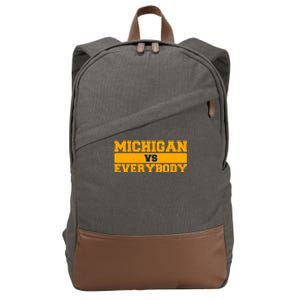 Michigan Versus Everybody Football Sports Fan Cotton Canvas Backpack