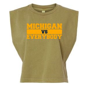 Michigan Versus Everybody Football Sports Fan Garment-Dyed Women's Muscle Tee