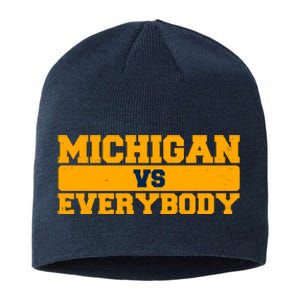 Michigan Versus Everybody Football Sports Fan Sustainable Beanie