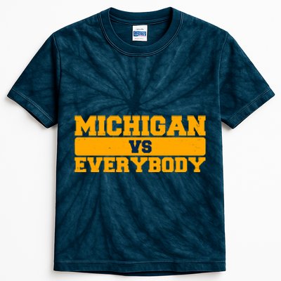 Michigan Versus Everybody Football Sports Fan Kids Tie-Dye T-Shirt