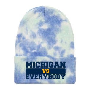 Michigan Versus Everybody Football Sports Fan Tie Dye 12in Knit Beanie