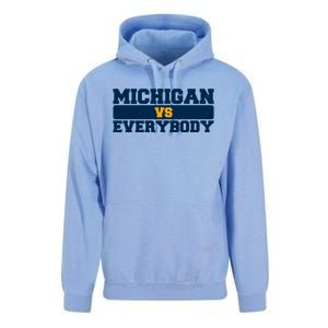 Michigan Versus Everybody Football Sports Fan Unisex Surf Hoodie