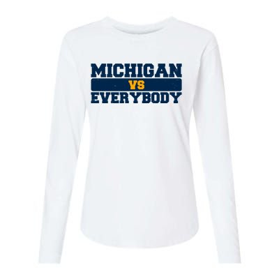 Michigan Versus Everybody Football Sports Fan Womens Cotton Relaxed Long Sleeve T-Shirt