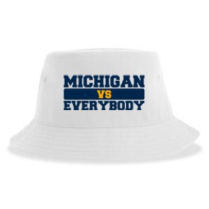 Michigan Versus Everybody Football Sports Fan Sustainable Bucket Hat