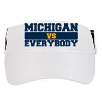 Michigan Versus Everybody Football Sports Fan Adult Drive Performance Visor