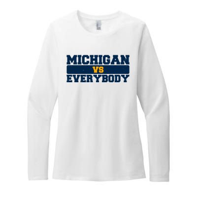 Michigan Versus Everybody Football Sports Fan Womens CVC Long Sleeve Shirt