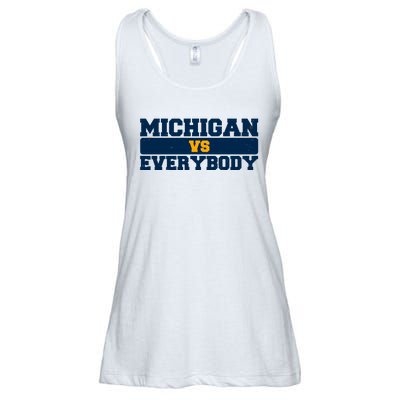 Michigan Versus Everybody Football Sports Fan Ladies Essential Flowy Tank