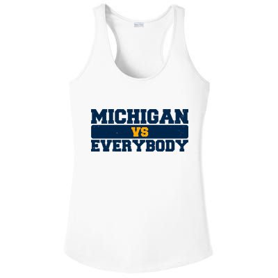 Michigan Versus Everybody Football Sports Fan Ladies PosiCharge Competitor Racerback Tank