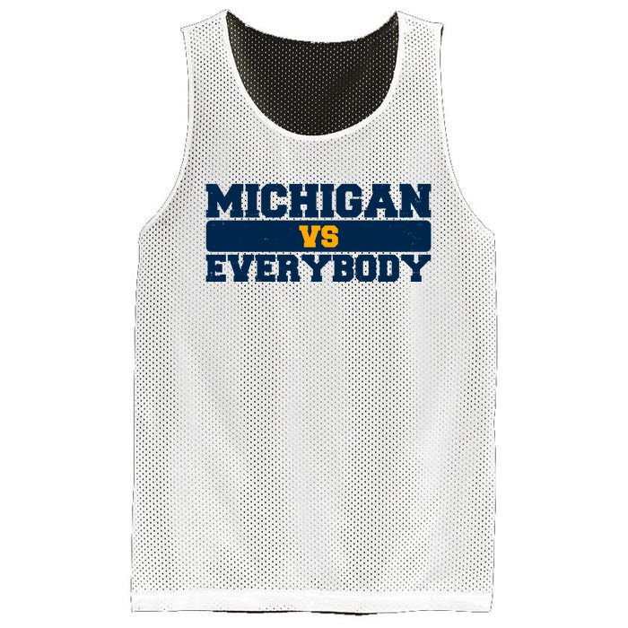 Michigan Versus Everybody Football Sports Fan Mesh Reversible Basketball Jersey Tank