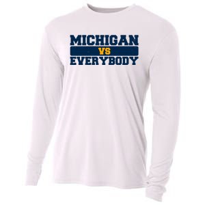 Michigan Versus Everybody Football Sports Fan Cooling Performance Long Sleeve Crew