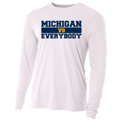 Michigan Versus Everybody Football Sports Fan Cooling Performance Long Sleeve Crew