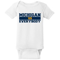 Michigan Versus Everybody Football Sports Fan Baby Bodysuit