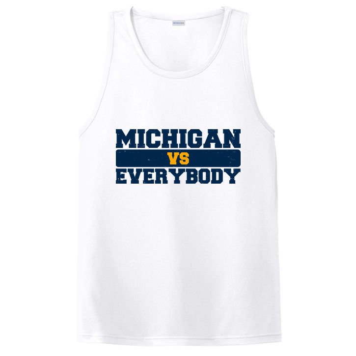 Michigan Versus Everybody Football Sports Fan PosiCharge Competitor Tank