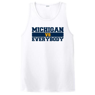 Michigan Versus Everybody Football Sports Fan PosiCharge Competitor Tank