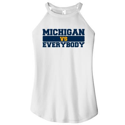 Michigan Versus Everybody Football Sports Fan Women's Perfect Tri Rocker Tank