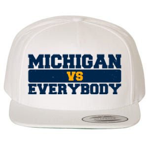 Michigan Versus Everybody Football Sports Fan Wool Snapback Cap