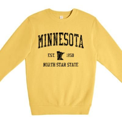 Minnesota Vintage Established Sports Design Premium Crewneck Sweatshirt