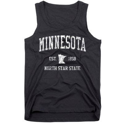 Minnesota Vintage Established Sports Design Tank Top