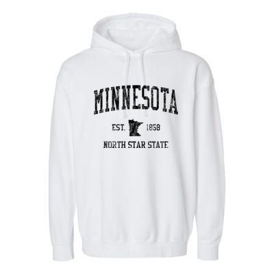 Minnesota Vintage Established Sports Design Garment-Dyed Fleece Hoodie